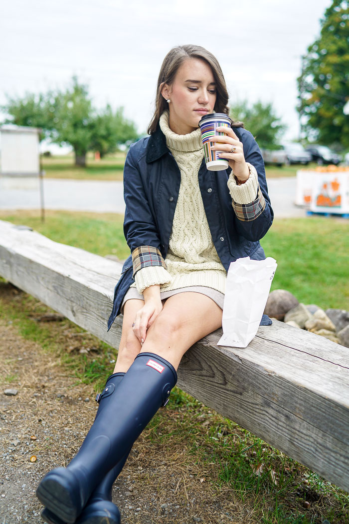 Krista Robertson, Covering the Bases, Travel Blog, NYC Blog, New York & Company, Preppy Blog, Fashion Blog, Travel, Fashion Blogger, NYC, Wilkens Farm, Apple Picking in NY, Upstate New York, Fall Outfits, Fall Style, Hunter Boots, Barbour Jacket, Preppy Outfit