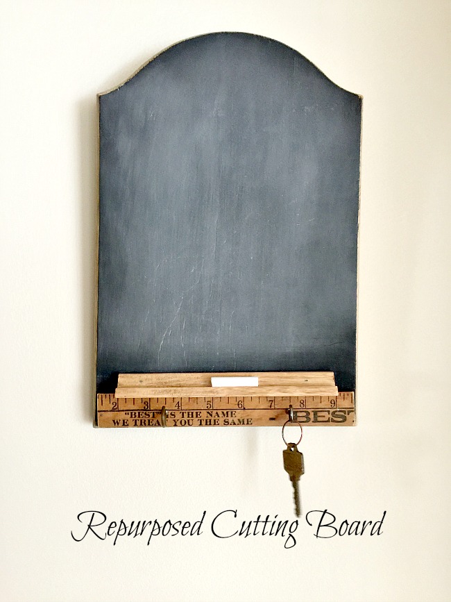 Make a Cutting Board into a Chalkboard Center www.homeroad.net