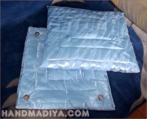Стеганая подушка - думка. Quilted satin pillow Стеганая подушка - думка. Quilted satin pillow