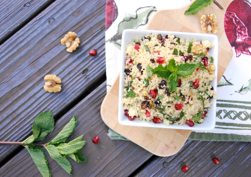 Couscous Salad with Pomegranate Seeds & Mint The Kitchen is My Playground
