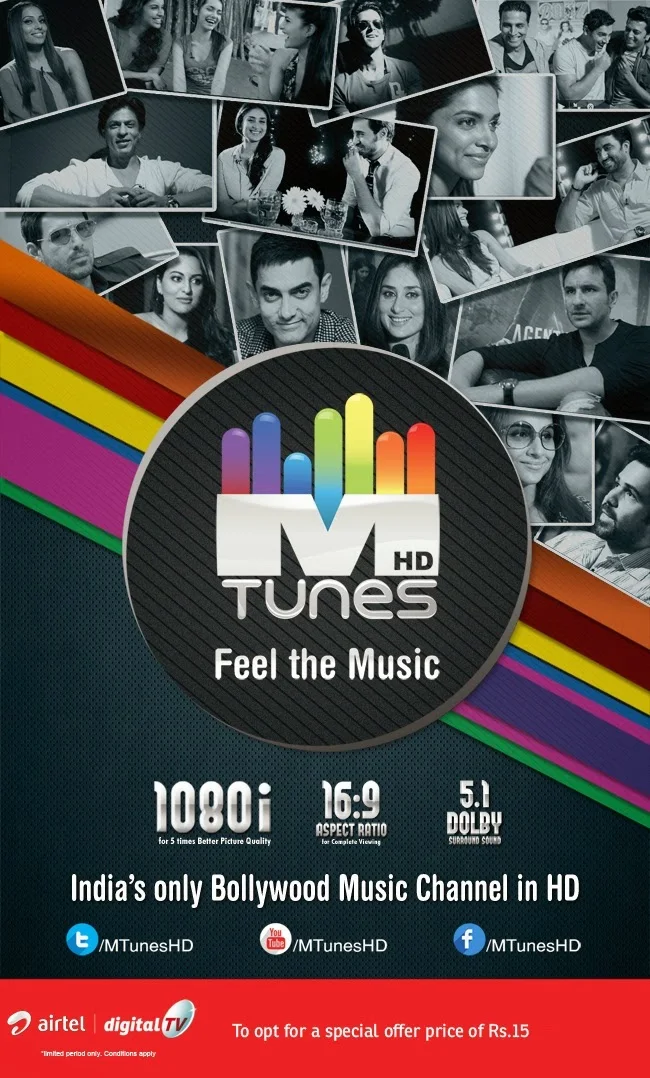 Watch Mtunes HD Free First 15 days and after Rs.15 per Month
