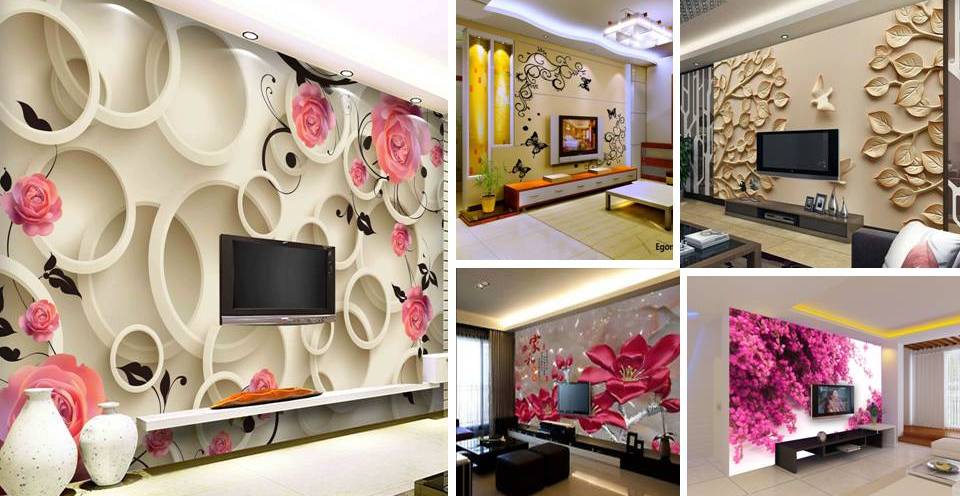 Fantastic 3d Wallpaper For Tv Unit Decorations Decor Units