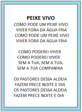 PLANOS DE AULA: Sequência Didática: Peixe Vivo