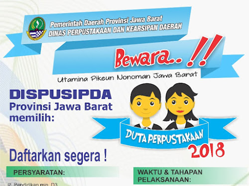 Pemilihan Duta Perpustakaan Jawa Barat 2018.