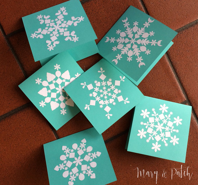 Last minute paper punch greetings cards, a tutorial Mary & Patch