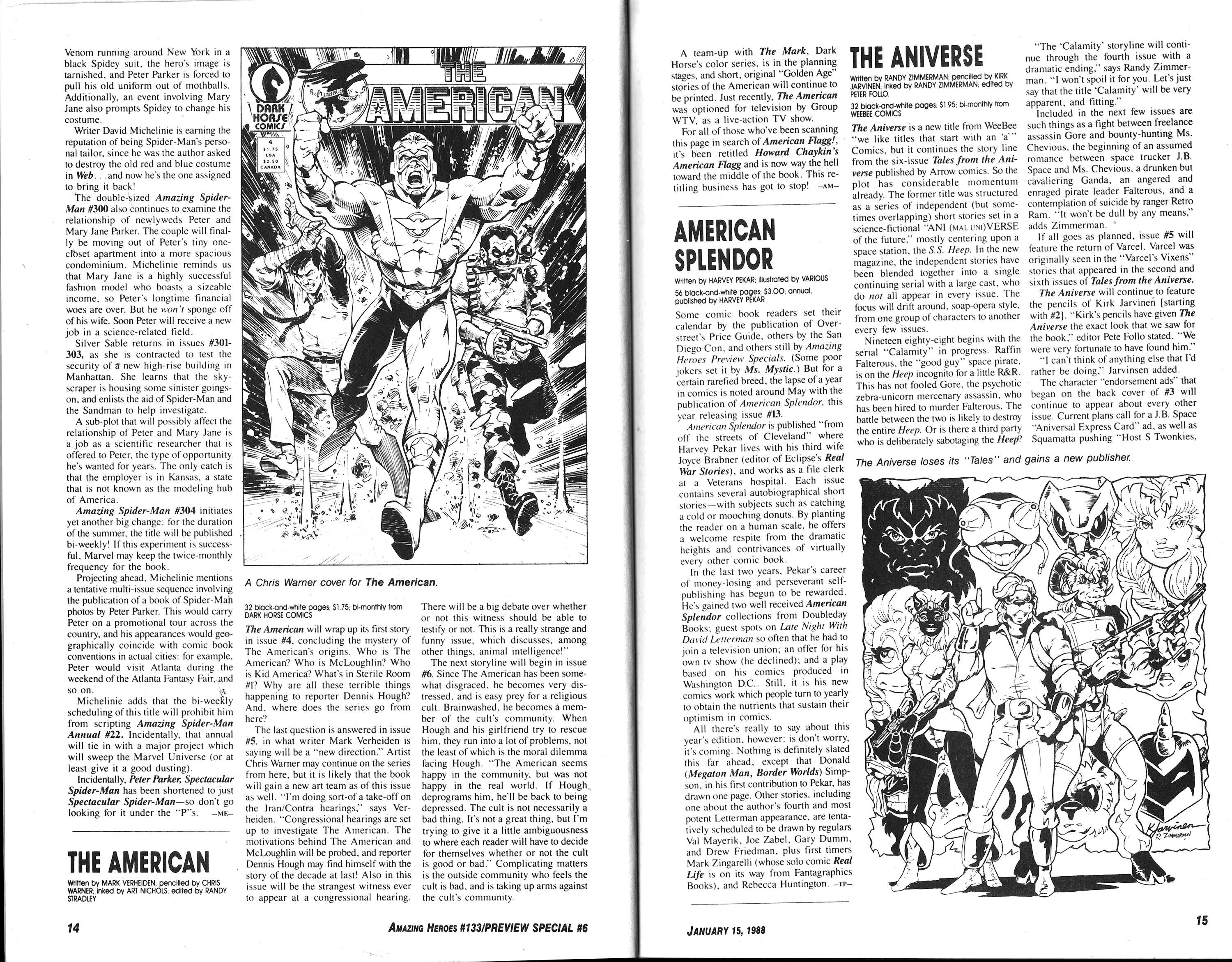 Read online Amazing Heroes comic -  Issue #133 - 9