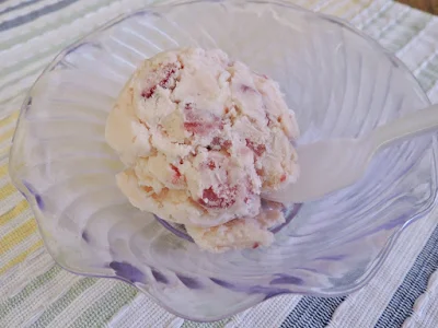 Homemade Fresh Strawberry Ice Cream