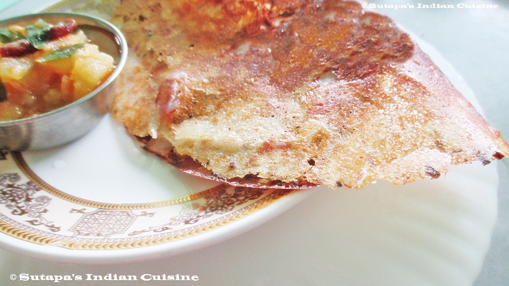 Cheese Onion Rava Dosa