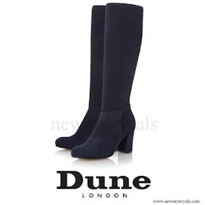 Kate Middleton wore Dune London Toulon Knee High Block Heel Suede Boots