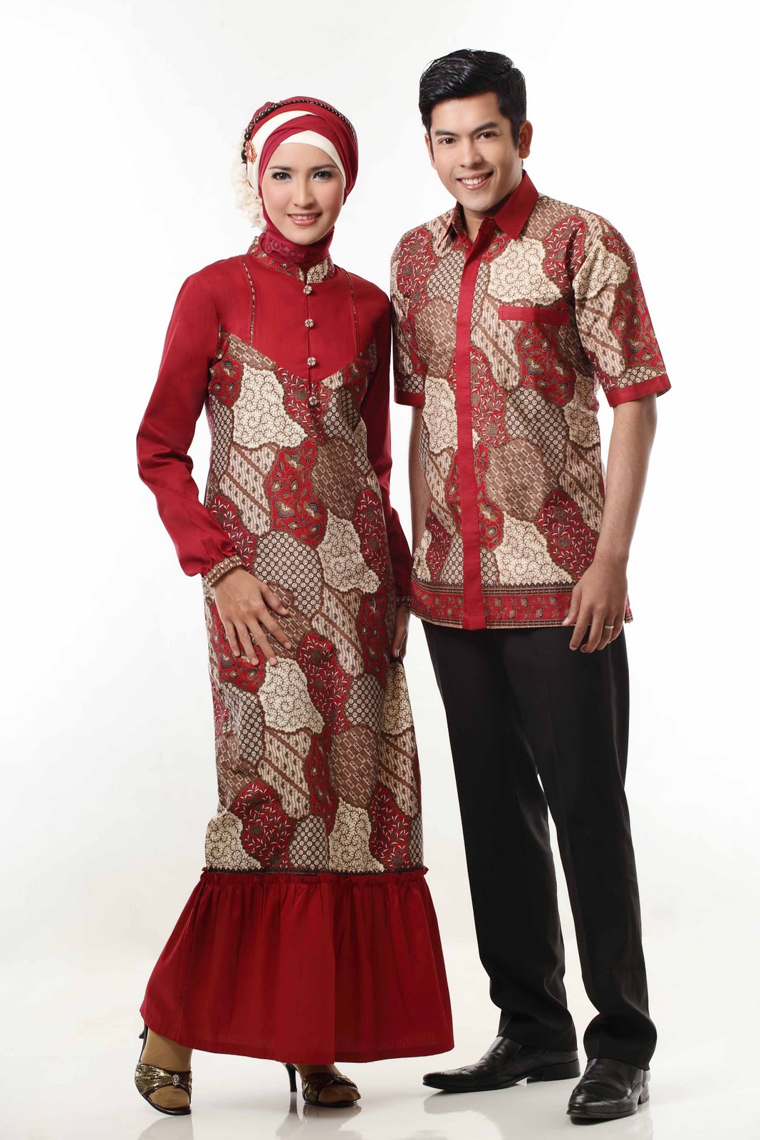 Baju Muslim Batik Kombinasi