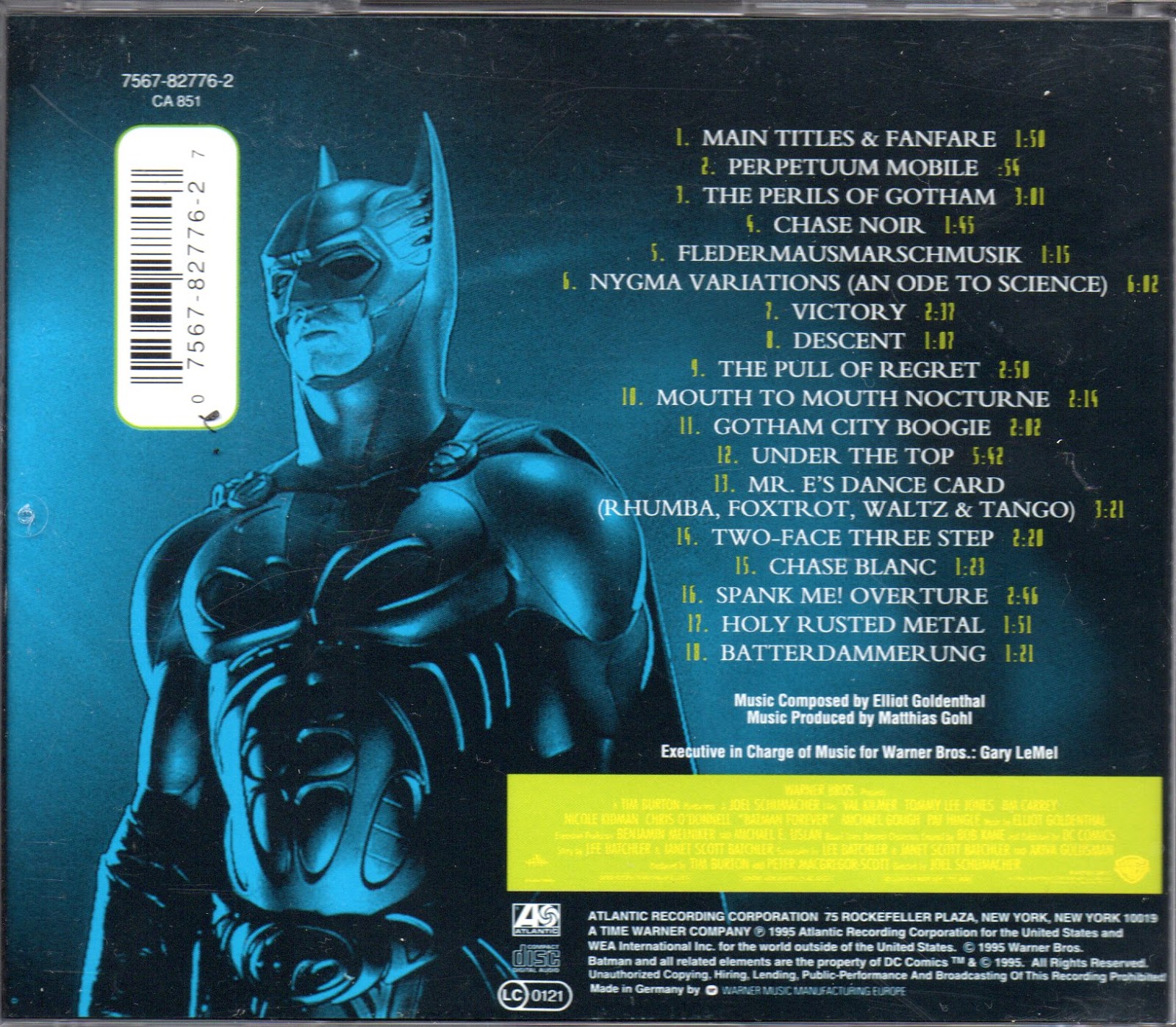 soundtrack heaven Batman Forever...original motion picture score