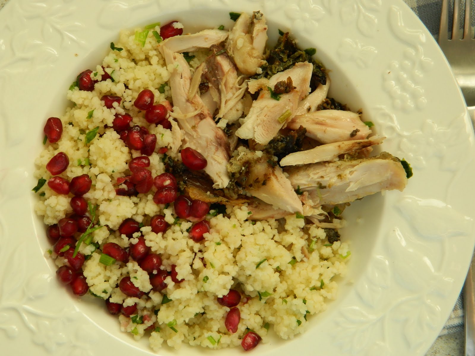 Lemon Love Notes Couscous with Mint, Parsley & Pomegranate Seeds