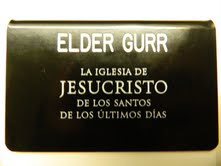 Elder Gurr's Name Tag