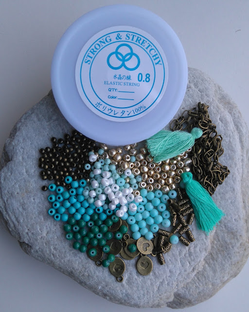 Armbandjes dames armbandenset turquoise / groen