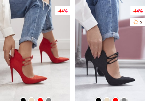 Pantofi cu toc inalt eleganti de si si ocazii negri, Rosii la moda Pantofi cu toc inalt eleganti de si si ocazii negri, Rosii la moda