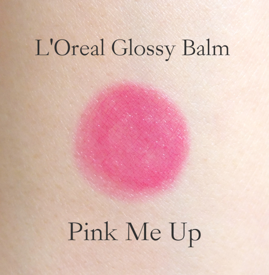 L'Oreal Glossy Balm Pink Me Up swatch 