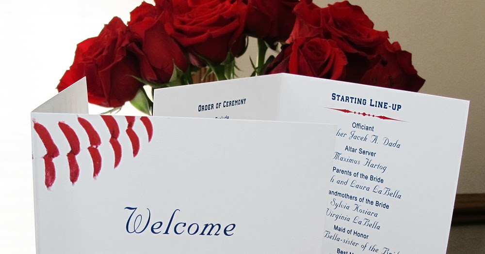 Save the Date Originals: Wedding Program for Baseball themed weddings