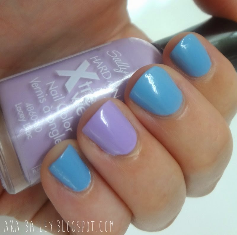 Dreamer by Revlon and Lacy Lilac by Sally Hansen, nail polish