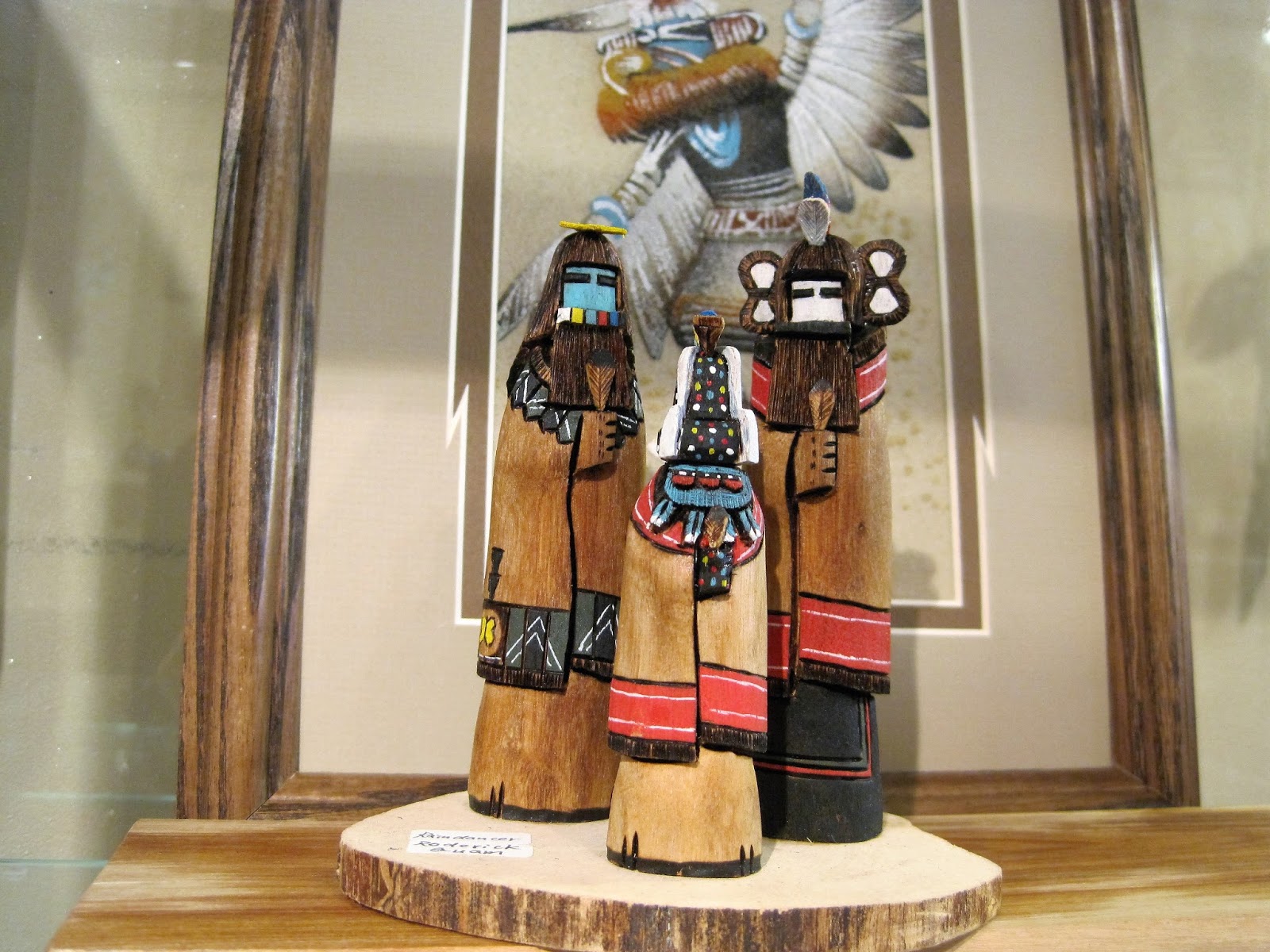 ホピ族 カチナドール 精霊 16cm 置物 HOPI カチーナ 木製 太鼓