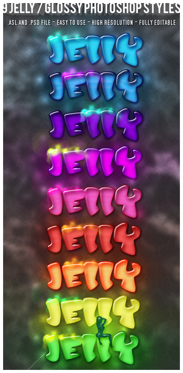 Jelly Glossy Text Styles