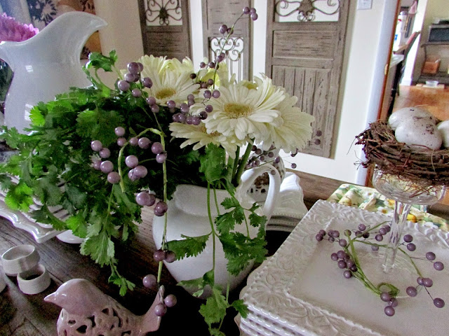 Tablescape using beautiful white dishes @ Rustic-refined.com