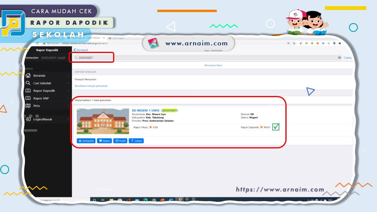 Cara Mudah Cek Rapor Dapodik Sekolah Arnaim Com
