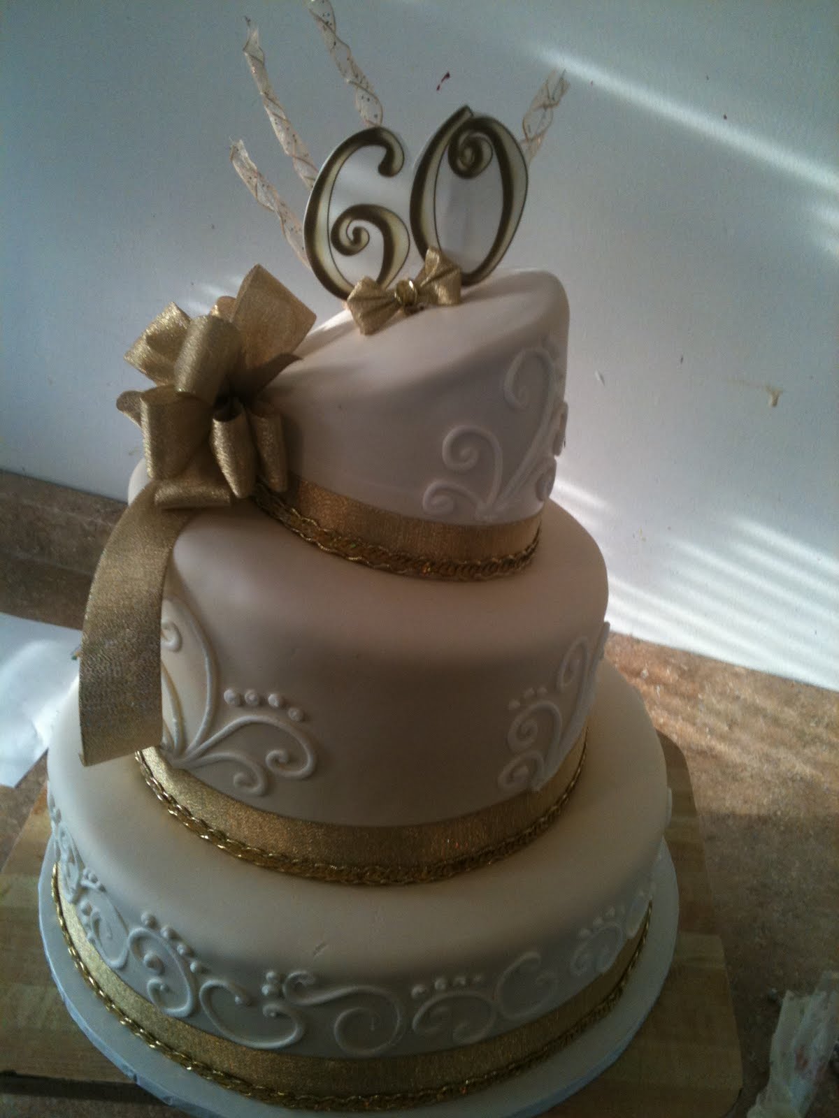 Hector S Custom Cakes 60th Birthday Gold Edition Topsy Turvy