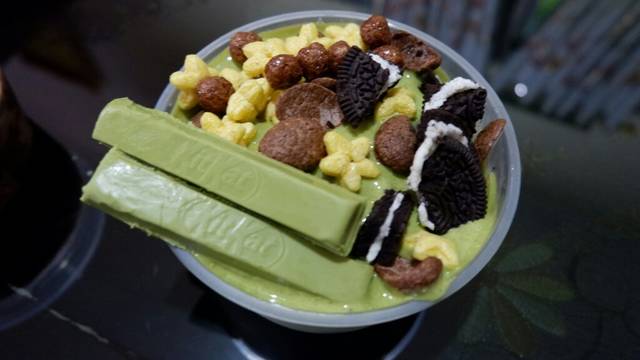 [MasakSiana.blogspot.com] Langkah Membuat Resep Es Kepal Greentea Matcha Homemade 