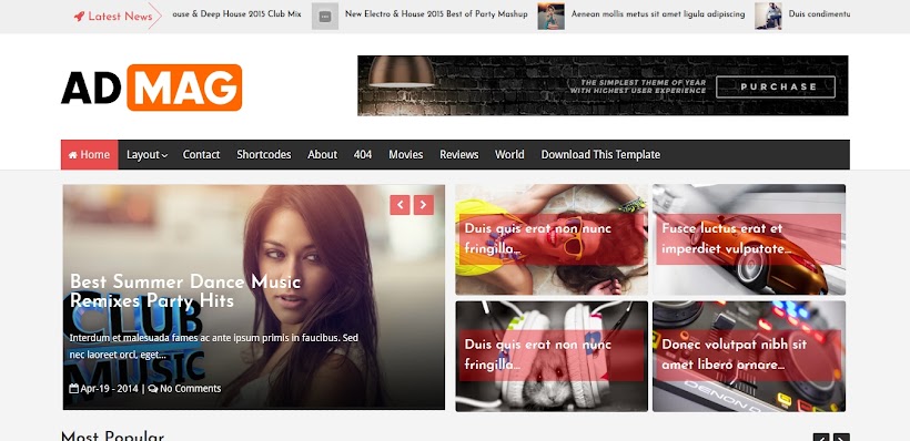 Ad Mag Free Blogger Template