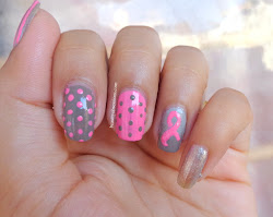 nail breast pink ribbon cancer inspired awareness