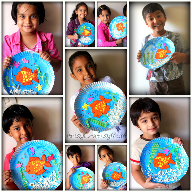 Paper Plate Aquarium Fish Diorama Artsy Craftsy Mom