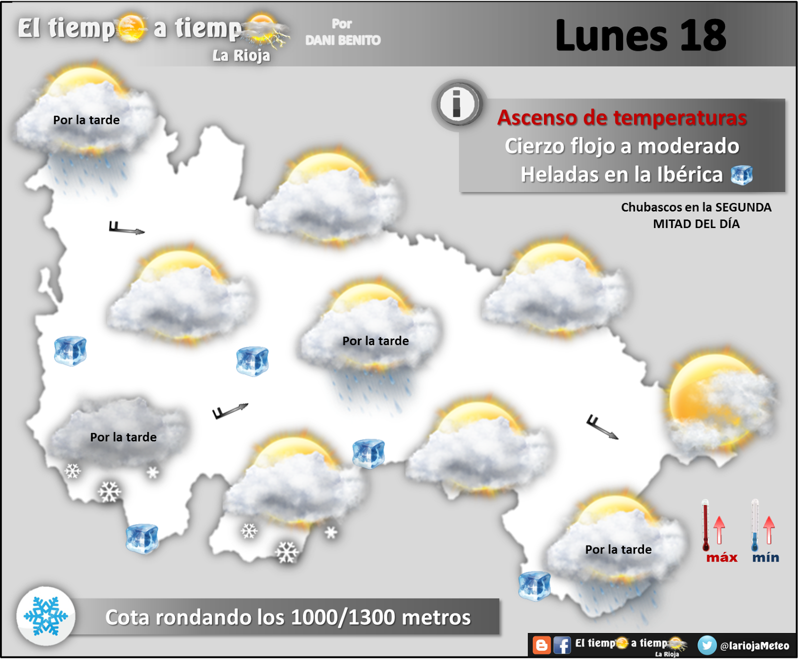 El Tiempo a tiempo La Rioja Predicción del tiempo en La Rioja Lunes 18