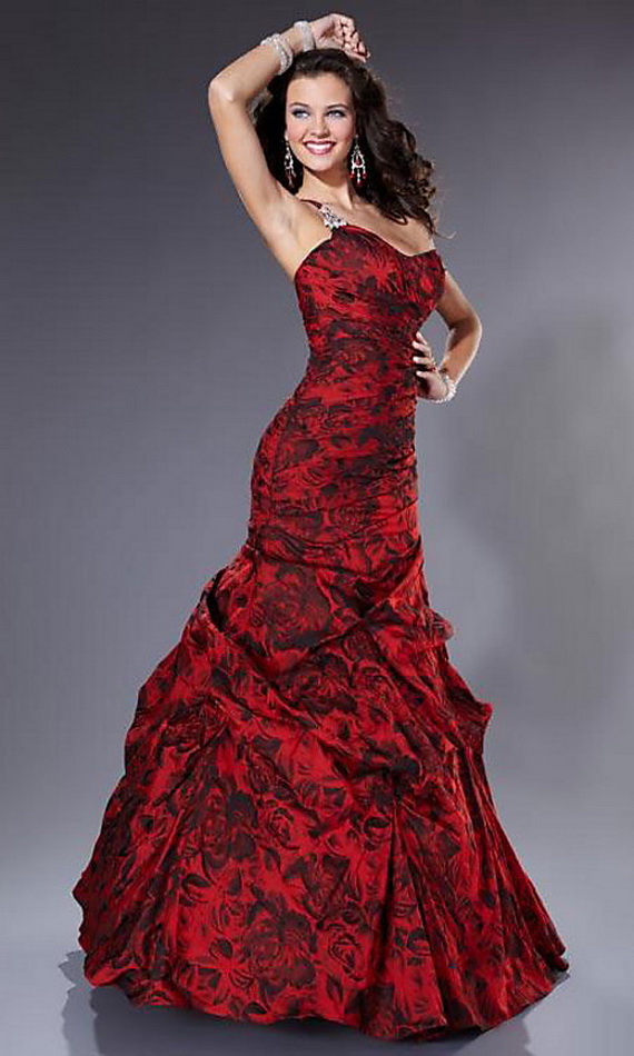 Hairstyle Review and Pictures: Women Red Long Evening Dresses 2012-2013