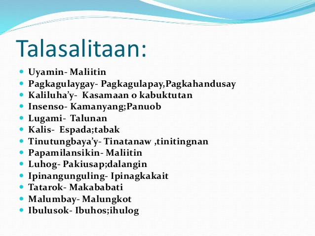 talasalitaan sa florante at laura - philippin news collections
