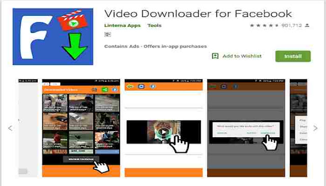 تطبيق Video Downloader for Facebook 