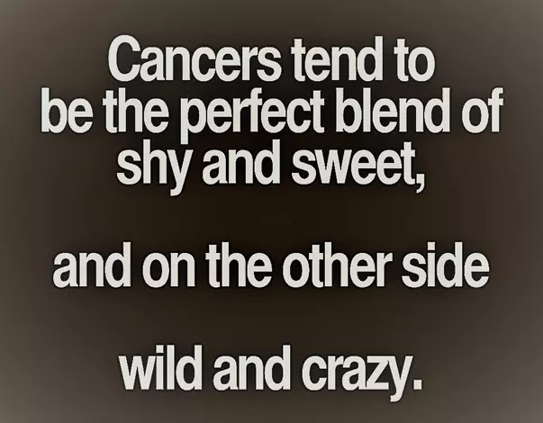 Cancers tend to be the perfect blend of shy...all about zodiac signs