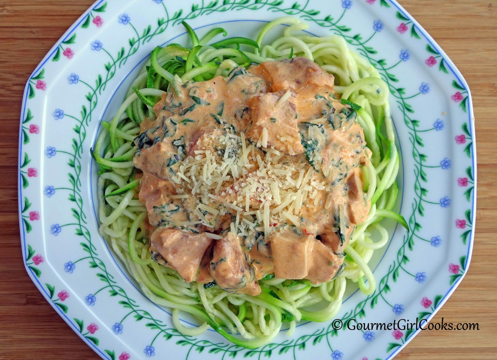 Gourmet Girl Cooks Chipotle Chicken Alfredo Rich, Creamy and Low Carb