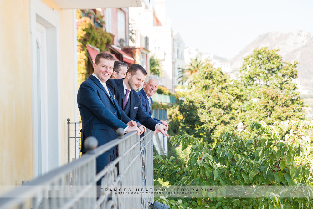 Groom and groomsmen before the ceremony