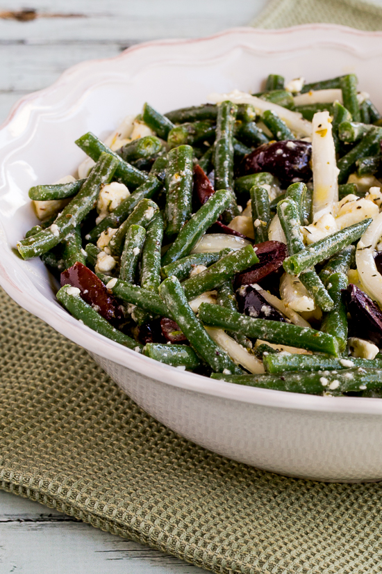 Kalyn's Kitchen® Green Bean Salad with Greek Olives and Feta Cheese