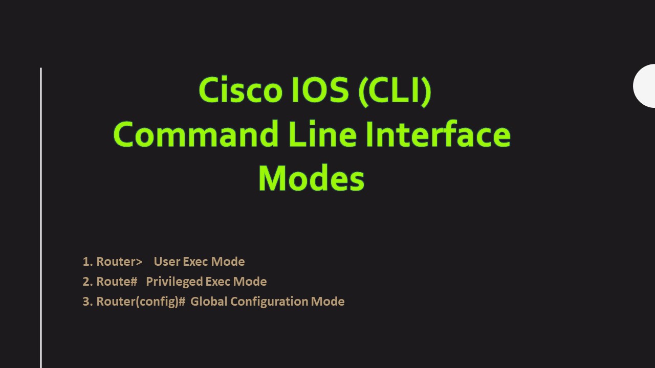 Cisco IOS Command Line Interface modes
