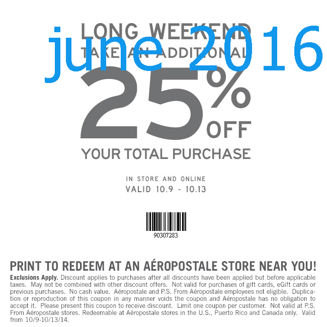 Printable Coupons Aeropostale Coupons