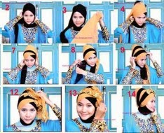 6 Tutorial pemakaian hijab