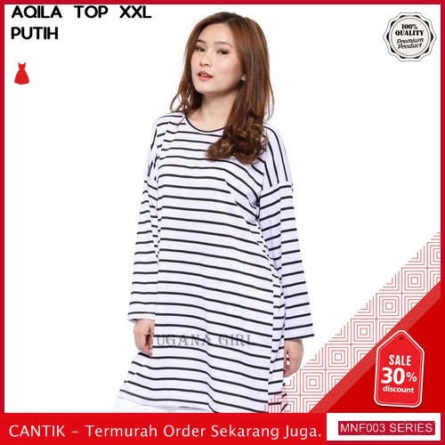 MNF003A124 Atasan Top Wanita Aqila Jumbo Xxl Salur 2019 BMGShop