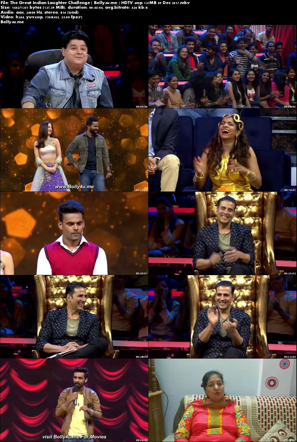 The Great Indian Laughter Challenge HDTV 480p 140MB 09 Dec 2017 Download