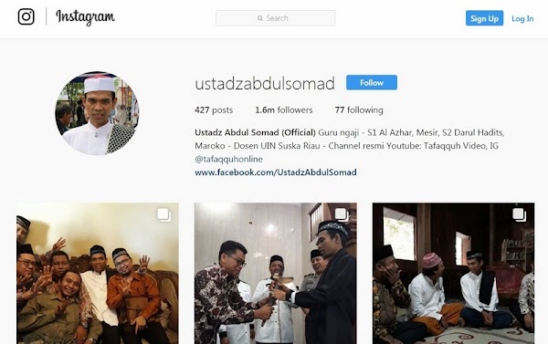 Alhamdulillah, Dukungan Luas Mengalir, Akun Instagram Ustadz Abdul Somad Kini Sudah Bisa Dibuka