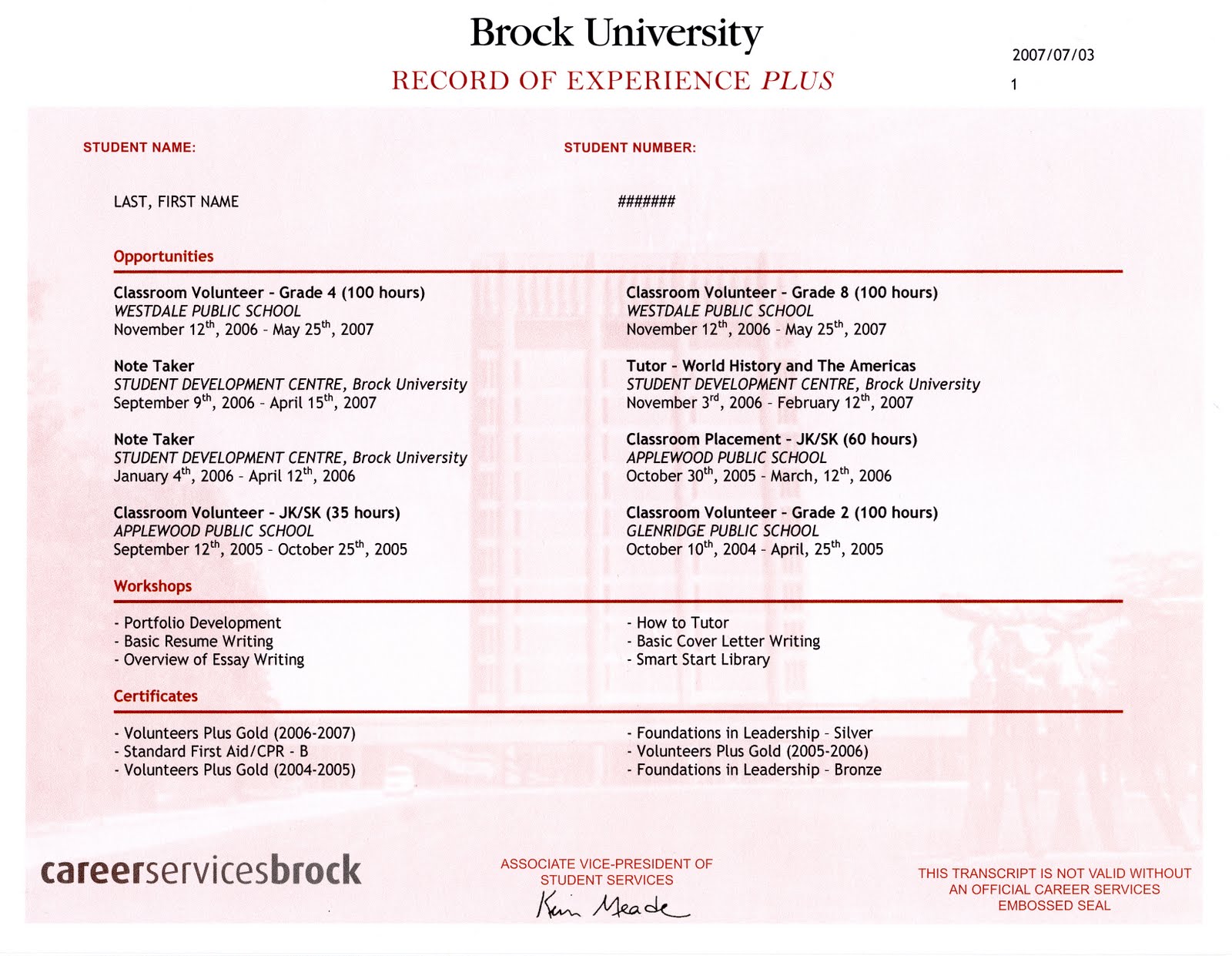 Brock CareerZone Blog: Experience Plus