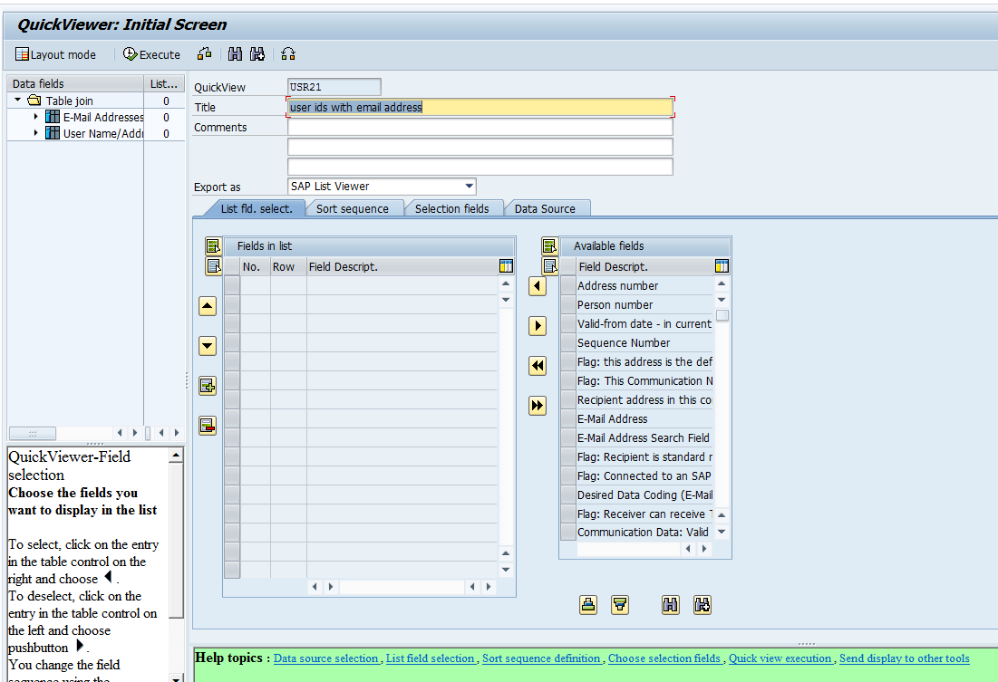 TIME 4 SAP SECURITY SQVI Report join two or more tables in SAP Security