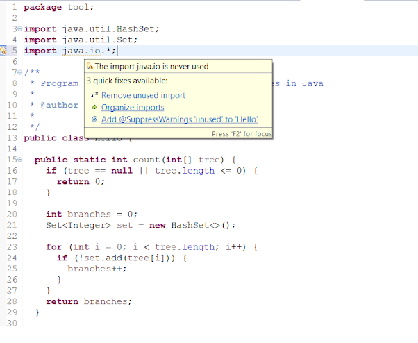 How to Remove all Unused imports in a Java file - Eclipse Shortcut Example
