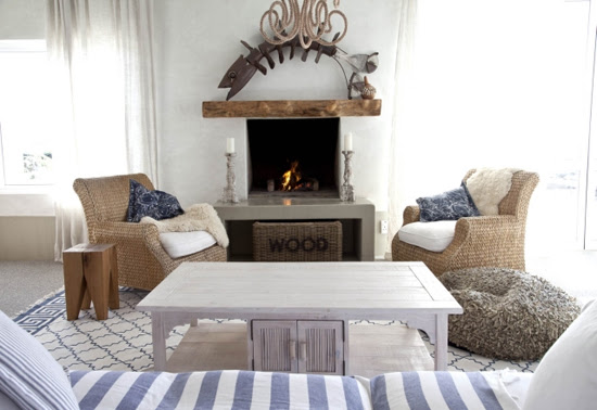 Safari Fusion blog | Beach living | An open fire for those chilly coastal evenings at Pebbles Kommetjie, South Africa