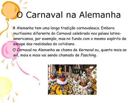 O Carnaval na Alemanha